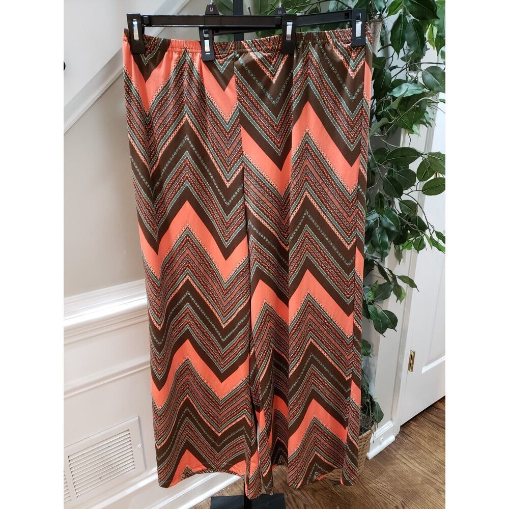Zac & Rachel Women's Multicolor Polyester Calypso Elastic Waist Pants Size XL